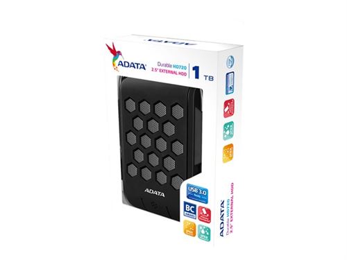 ADATA HD720 - Vaste schijf - 1 TB - extern (draagbaar) - USB 3.0 - zwart