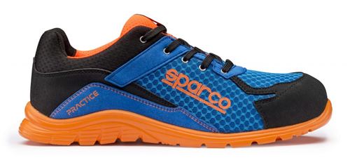 Chaussure de sécurité S24 SPARCO Practice - Noir bleu/orange - Taille 38 - PRACTICE07517AZAF38