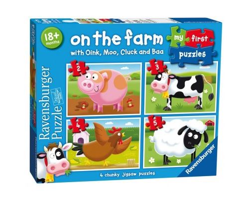 Puzzle 2 Pièces : 4 Puzzles - On The Farm, Ravensburger