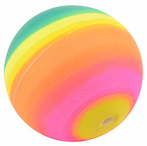 Johntoy balles arc-en-ciel 7 cm en caoutchouc 3 pièces