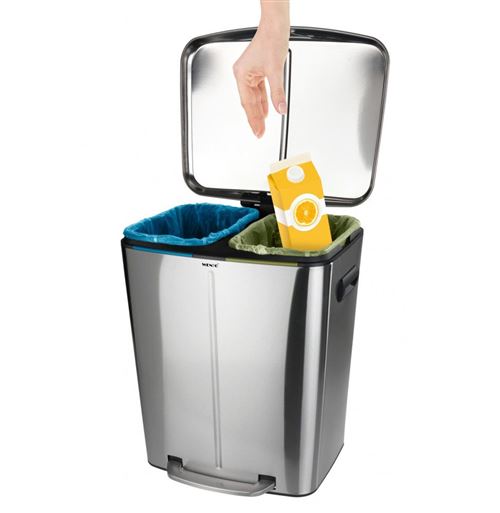 Poubelle Easy Close - Primo - Acier inox - 2 x 20 l