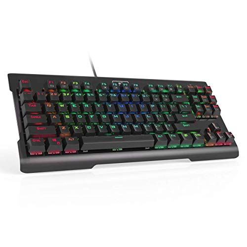 Redragon K561 Visnu 87 Touches Anti-ghosting RVB rétroéclairé Clavier de Jeu mécanique étanche avec Bleu commutateurs
