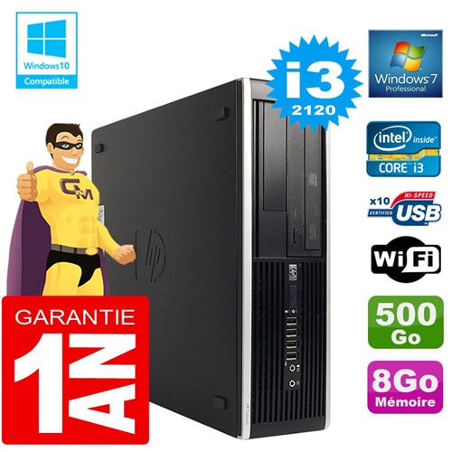 Pc hp compaq 8300 sff core i3-2120 ram 8go disque 500 go graveur dvd wifi w7 État correct - Hewlett-Packard reconditionné disponible sur Fnac