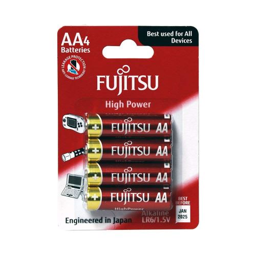 Fujitsu High Power Piles Alcalines 4 Lr6/aa Sous Blister