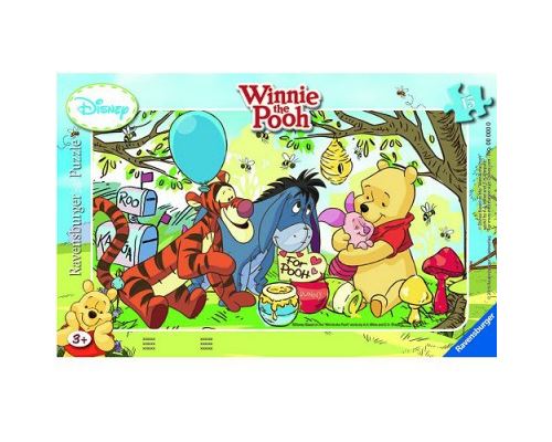 Puzzle 15 Pièces : Puzzle Cadre - Winnie l'ourson : La fête du miel, Ravensburger