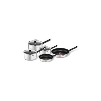 tefal emotion e824s544 batterie de cuisine 8 pcs inox tout feux dont induction casserolerie achat prix fnac