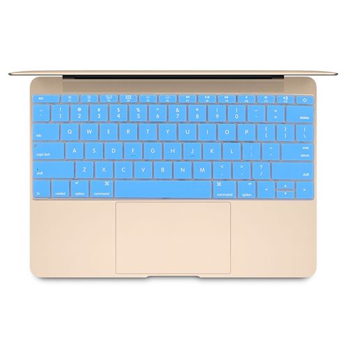 (#101) Soft 12 inch Silicone Keyboard Protective Cover Skin for new MacBook, American Version(Blue)