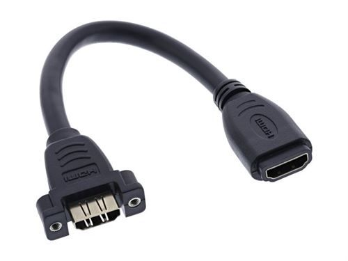 InLine 17600r Montage Câble adaptateur HDMI A femelle vers femelle contact plaqué or 4 K2 k 0,2 m