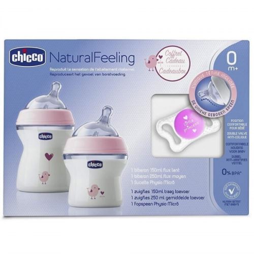 Naturalfeeling coffret cadeau naissance fille rose - chicco