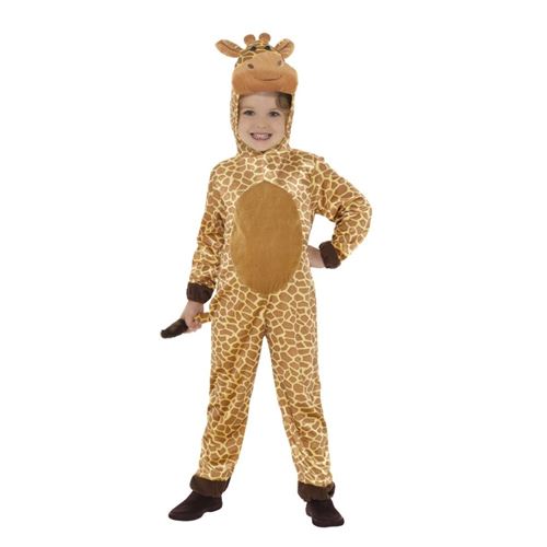 Costume de girafe, Marron, avec capuche Jumpsuit & Tail - 44421L