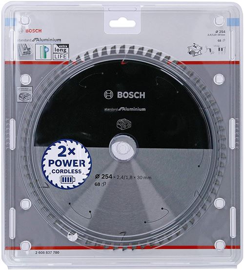 Bosch Professional 2608837780 Lame Expert (For Aluminium, 254 X 30 X 2,4 Mm, 68 Dents, Accessoire De Scie Circulaire Sans Fil)
