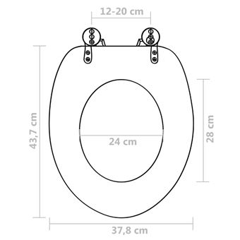 Abatant de WC avec couvercle design galets Accessoires salles de
