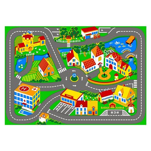 Tapis Petite ville calme 95 x 133cm
