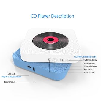 11€09 sur EFUTURE Lecteur CD/DVD Multifonctionnel Haut-parleur