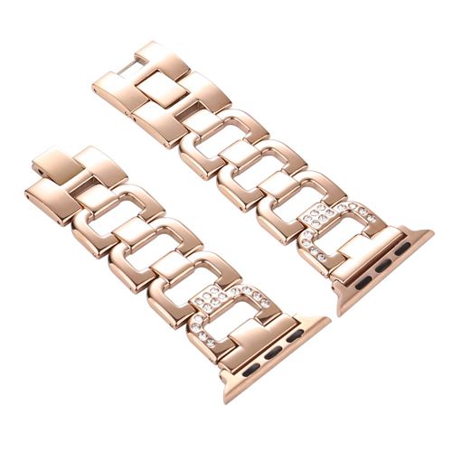 Bracelet en métal de couleur or rose pour votre Apple Watch Series 3/2/1 42mm