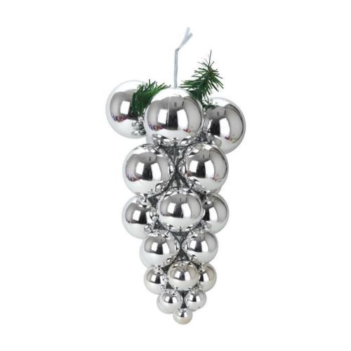 Boule en grappe - 21 boules - argent 5bop099ag
