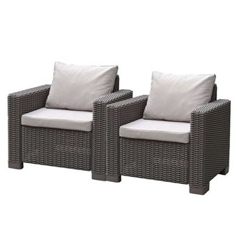 Allibert Chaise De Jardin 2 Pcs California Cappuccino 231560