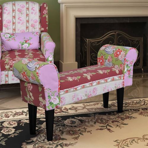 Patchwork Bloemen design bankje