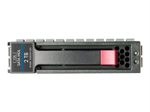 HPE Midline - Vaste schijf - 2 TB - intern - 3.5 LFF - SATA 3Gb/s - 7200 tpm - voor Modular Smart Array P2000, P2000 3.5-in, P2000 G3