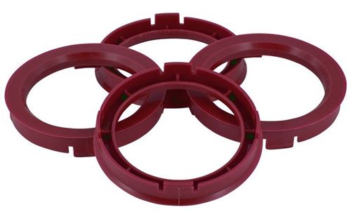 TPI bagues de centrage 63,3 -> 56,1 mm plastique rouge 4 pièces
