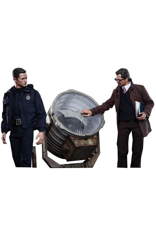 Figurine Hot Toys MMS275 - DC Comics - The Dark Knight Rises - John Blake And Jim Gordon With Bat-Signal