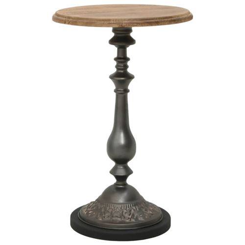 vidaXL Table d'appoint Bois de sapin massif 40 x 64 cm Marron