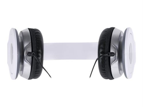Rebeltec CITY - Écouteurs avec micro - sur-oreille - filaire - jack 3,5mm - blanc