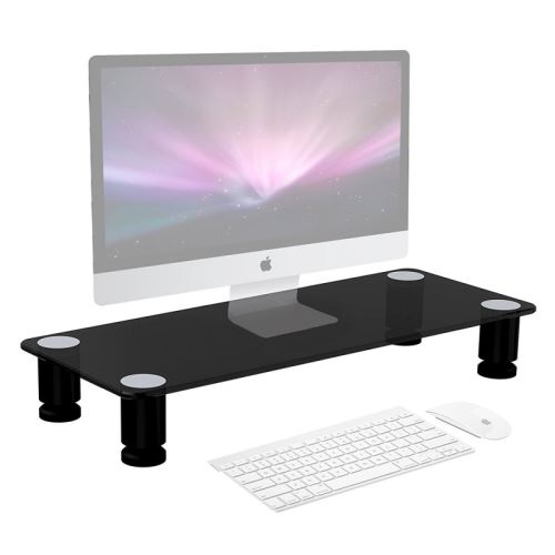 Duronic DM051 Réhausseur d'écran / Support en verre pour écran d'ordinateur / ordinateur portable / écran TV (63 x 24 cm)