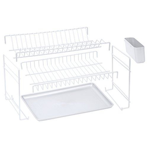 Sauvic égouttoir a vaisselle plastifié démontable - blanc 89030