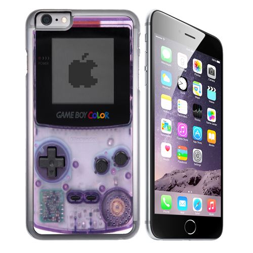 Coque pour iPhone 6 et iPhone 6S game boy color violet