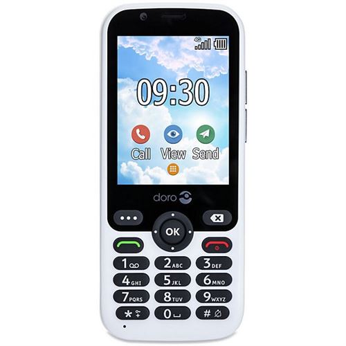 DORO 7010 - 4G téléphone de service - microSD slot - 320 x 240 pixels - rear camera 3 MP - blanc