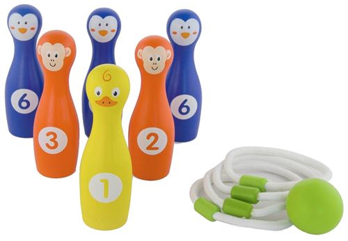 Viga Toys jeu de quilles et de lancer d'anneaux 11-pièces