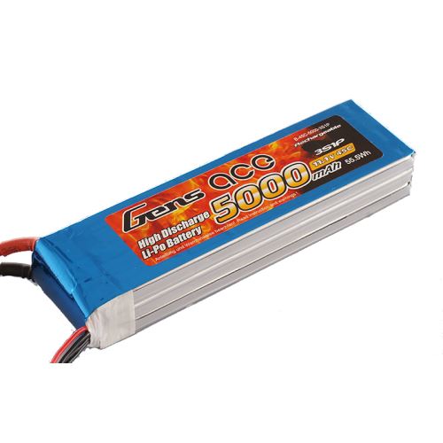 Lipo Gens Ace 5000mAh 11.1V 45C 3S1P XT90