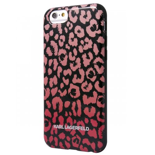 KARL LAGERFELD Coque - Achterzijde behuizing voor mobiele telefoon - thermoplastic polyurethaan (TPU) - camouflage rose - voor Apple iPhone 5, 5s, SE