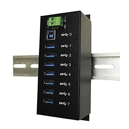 EXSYS EX-1187HMVS 5000Mbit/s Noir hub & concentrateur - Hubs & concentrateurs (USB 3.0 (3.1 Gen 1) Type-A, 5000 Mbit/s, Noir, Métal, CE/FCC/RoHS/WEEE, 0-55 °C)