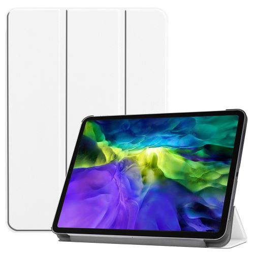 Etui en PU + TPU style simple avec support tri-pliure blanc pour votre Apple iPad Pro 11 pouces (2020)