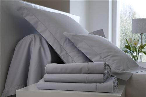 Taie d'oreiller Satin BLANC DES VOSGES - Métal - 50 x 73 cm