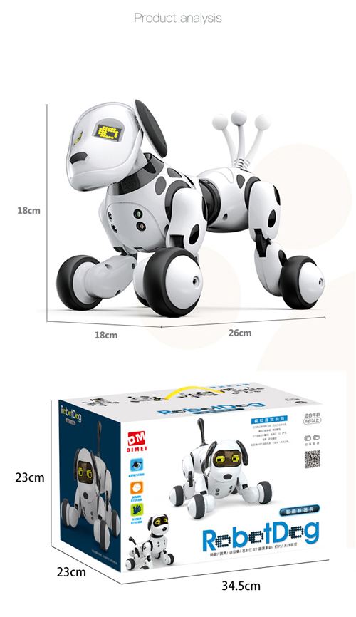 Top Race Jouet pour Chien Robot télécommandé pour Enfants, Danse