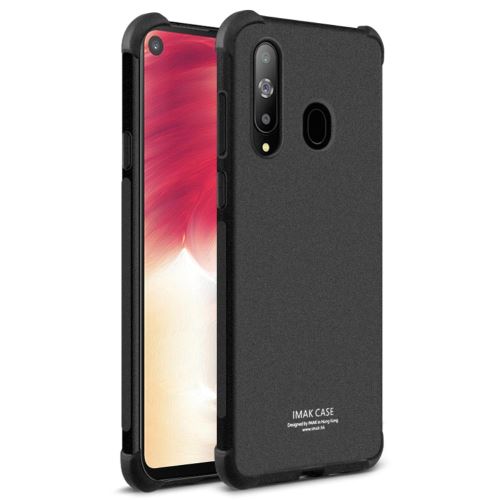 Coque en TPU sensation de sable noir mat pour votre Samsung Galaxy A8s
