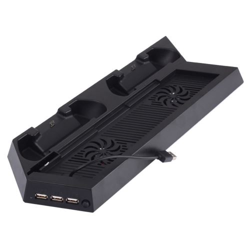 Pour refroidisseur PS4 avec ports de chargement doubles Ventilateur de refroidissement vertical sur support Hub USB