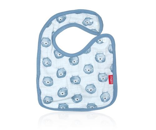 Nuby bavoir d'épaule 26 cm coton bleu