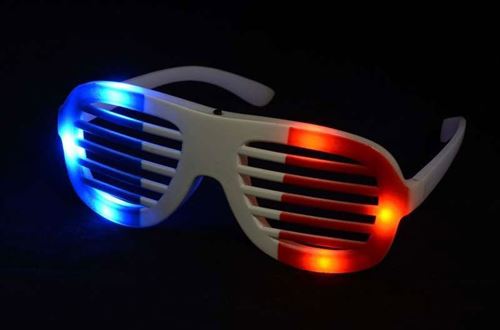 Lunettes à grilles lumineuses Bleu Blanc Rouge