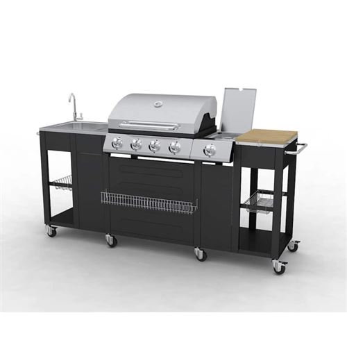 vidaXL Barbecue de cuisine d'ext&eacute;rieur Montana 4 br&ucirc;leurs 