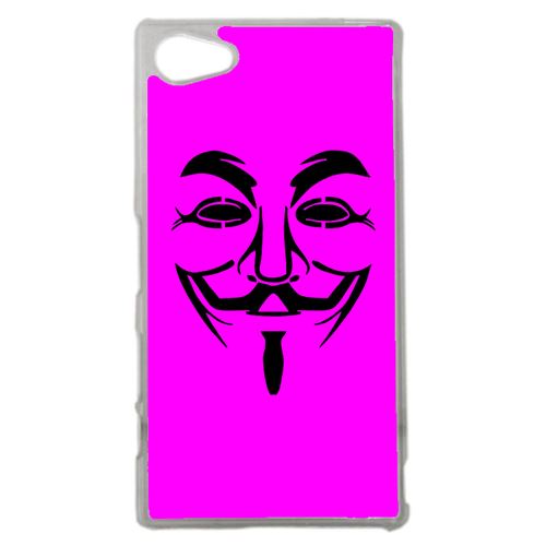 Coque Anonymous Rose Compatible Sony Z5 Compact Transparent