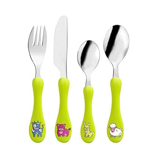 Amefa 7437241 coffret de 4 couverts pour enfant centimeters vert