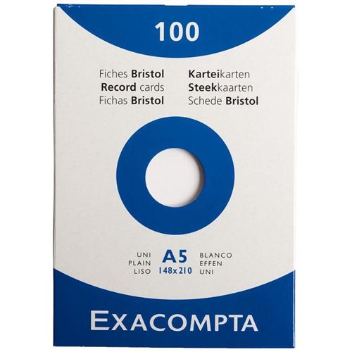 Exacompta Fiches à partir de 5 pièces A5 205 gm² - vue 2