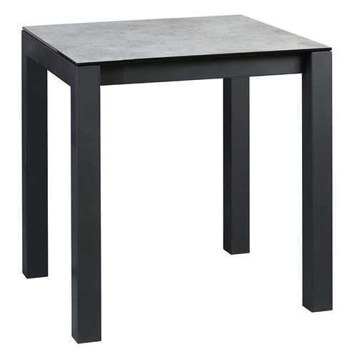 SIXTINE - Table Snack Carrée 100cm Aspect Céramique