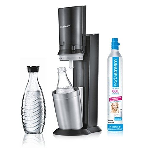 Sodastream crystal 2.0 carafes en verre machine à gazéifier sprudeln de leau du robinet, avec finition verre bouteille deau po