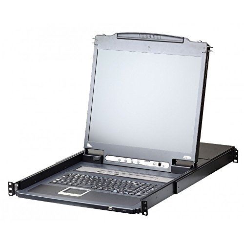 Aten cl57 08im lcd commutateur kvm over ip, ports usb ps 2, vga, 16 allemand noir