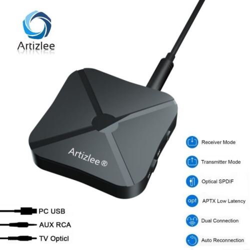 Récepteur Emetteur Bluetooth 4.2, Adaptateur Audio sans Fil Portable, ARTIZLEE Transmission Audio pour Voiture / TV / PC / Stéréo